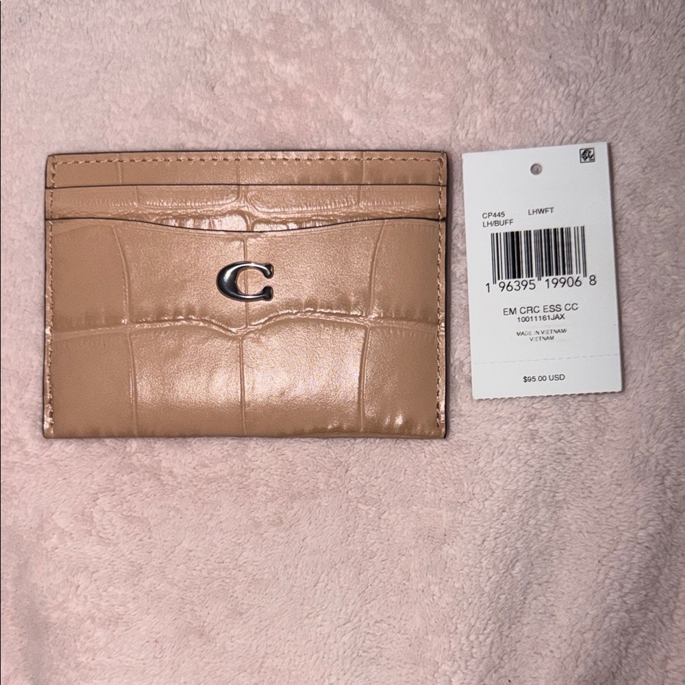Tan Card coach Holder with Logo